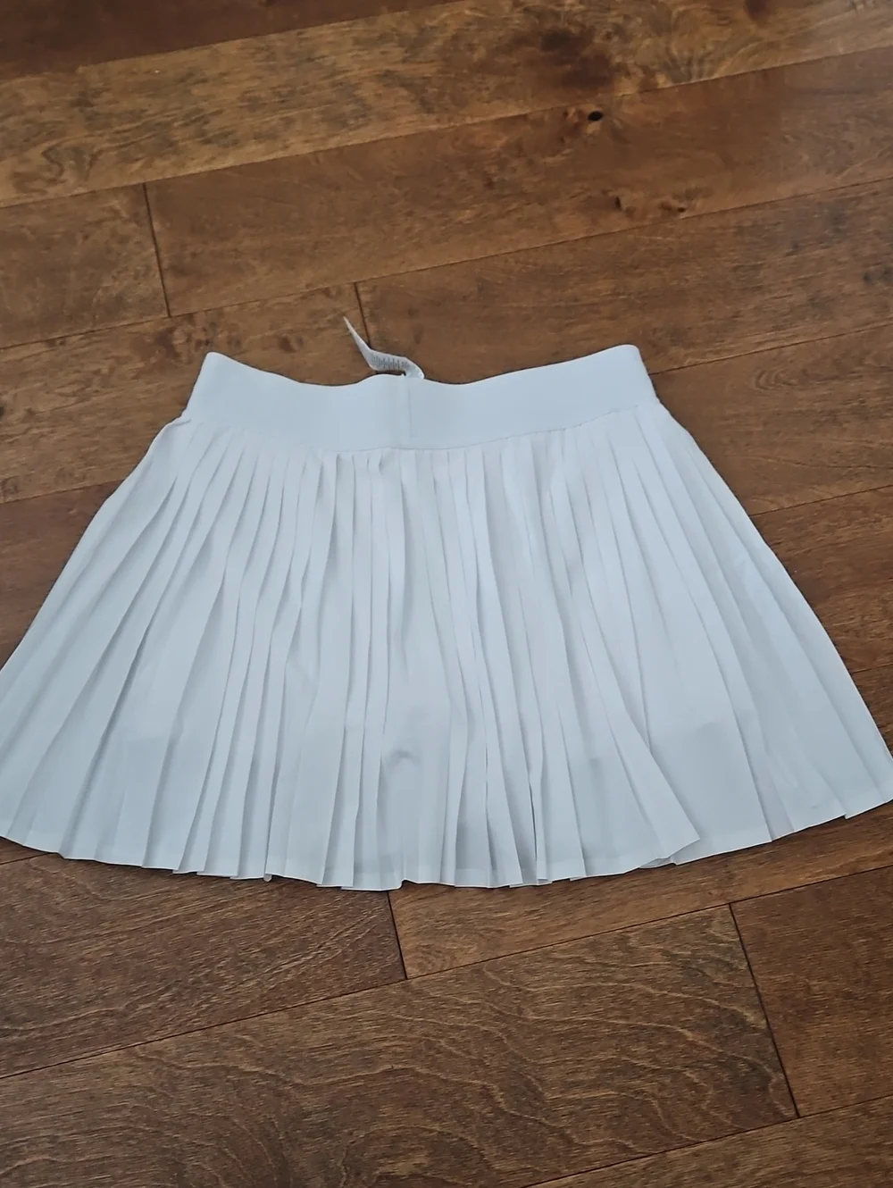 ALO Yoga White Pleated Mini Skirt